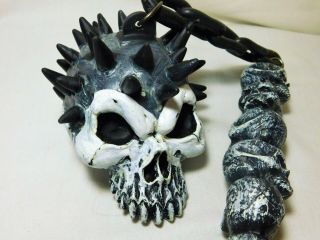 Skull Flail Mace Skeleton Medieval Costume Cosplay Plastic Rubies 1995 Vintage