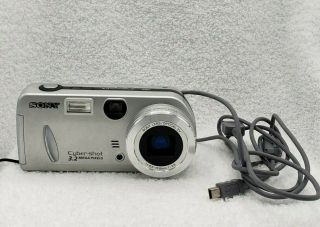 Vintage Sony Cyber - Shot Dsc - P52 3.  2mp 3x Zoom Digital Camera Tested/working