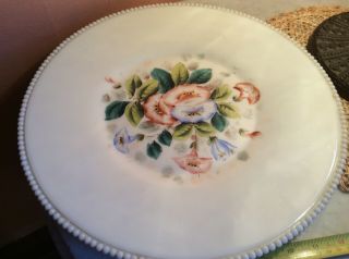Vintage Large Round Hob Knob Edge Milk Glass Cake Plate Serving Platter 13 "