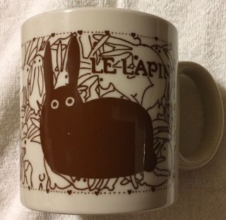 Vintage Le Lapin Taylor Ng Naughty Rabbits Bunnies Orgy Japan Coffee Mug