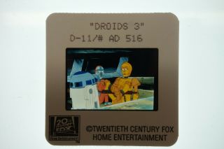 Star Wars Lucasfilm Droids Cartoon R2 - D2 & C - 3po 35mm Vintage Slide 1985