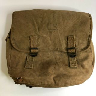 Rare 1943 Vintage Ww2 Backpack Sack Us Army Marine Military Gear