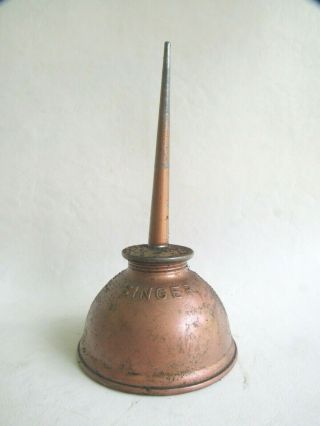 Vintage Oil Can / Oiler For Singer Sewing Machine Oil.  Made In Usa.  Almost 7 " T