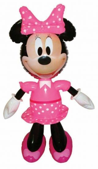 Disney Minnie Mouse Blow Up Inflatable Plastic Toy Doll 49 Cm When Inflated