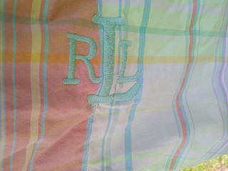 Vintage Ralph Lauren Down Comforter,  Cotton Plaid,  Twin/full.  No Rips.