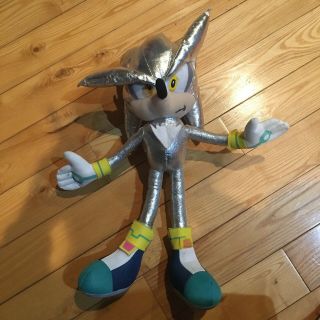 Fandom Silver Sonic The Hedgehog Plush Stuffed Animal Rare