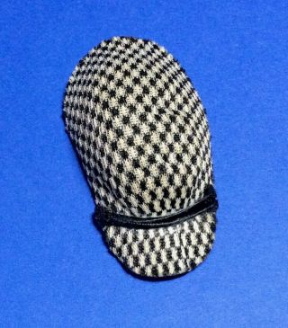Vintage 1965 - 66 Skipper Town Togs 1922 Checked Hat Black & White Cap