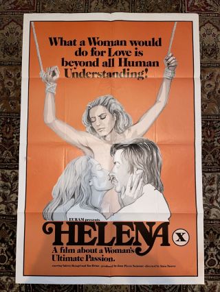 Helena 1975 Vintage Erotica One Sheet Poster Adult Film