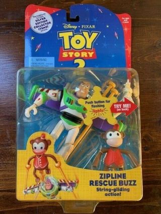 Disney Pixar Toy Story Buzz Lightyear Zipline Rescue Silver Edition Unopenedmint