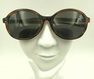 Vintage American Optical Cn1261 Contempora Brown Oval Sunglasses Frames Usa