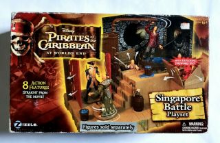 2007 Pirates Of The Caribbean Singapore Battle Playset At World 