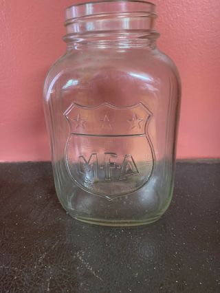 Vintage Mfa Coffee Jar