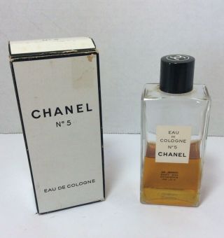 Vintage Chanel No 5 Eau De Cologne 4 Oz 120ml Splash Perfume 50 Full