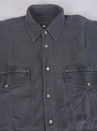 Versace Jeans Couture Shirt Denim Vintage Grey Size Xl G0314a6