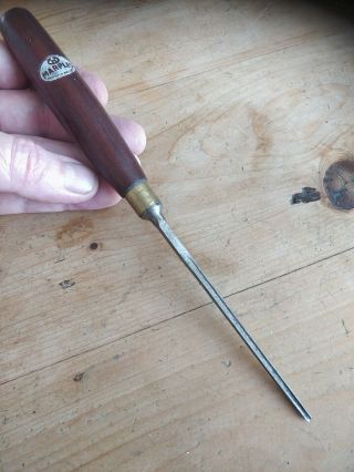 Vintage Marples Out Cannel Gouge Chisel 3.  5mm No 47,  U Shaped Cut