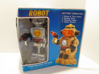Vintage 1985 Robot Kmart Forcebot Battery Operated Bump Action