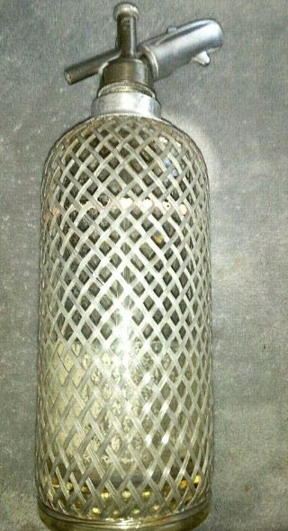 Vintage Soda / Seltzer Siphon/syphon.  The Outer Mesh Is In A Really Good State