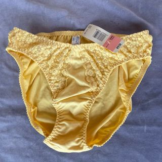 Vintage Olga Sz L High Cut Bikini Panties Sheer Lace Inset 20032 Nwt Lingerie