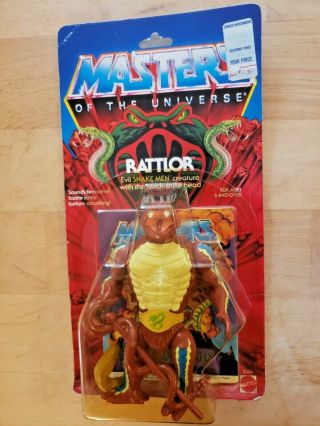 Motu Vintage Rattlor Masters Of The Universe Moc Figure He - Man 1985