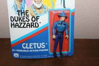 THE DUKES OF HAZZARD VINTAGE MEGO 1981 CLETUS SHERIFF UNPUNCHED MOC 2