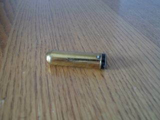 Vintage Metal Lipstick Holder Case Gold Tone Bullet Shaped Antique