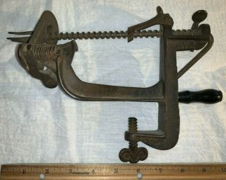 Antique Little Star Cast Iron Lathe Apple Peeler Parer Slicer Corer Variation 1