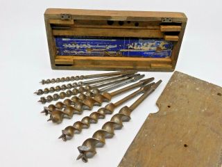 Vintage Auger Drill Bits Set.  James Swan Co.  U.  S.  A.  No 