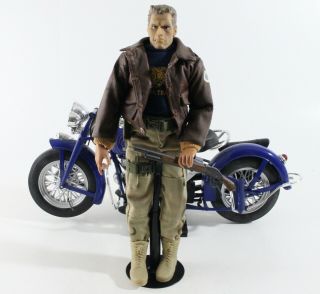 Arnold Schwarzenegger In The Past,  Indian Motorcycle 12” Or 1:6 Custom