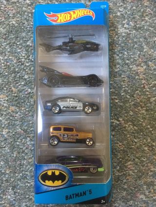 Batman Dc Comics Collectables Hot Wheels 2015 Boxed Set Of 5 Vehicles