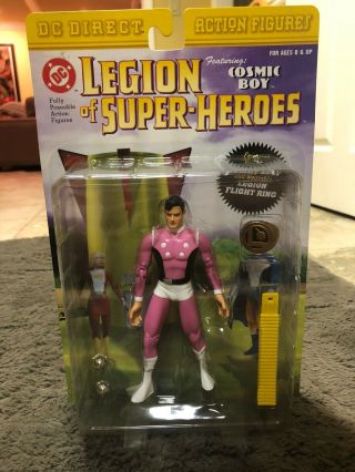 Dc Direct Legion Of - Heroes Cosmic Boy Action Figure In Package