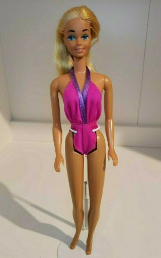 Htf Vintage 1979 Malibu Barbie The Beach Party Doll With Swimsuit