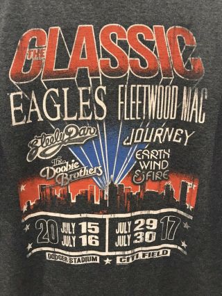Vintage 2017 The Classic Concert T Shirt Xl Fleetwood Mac Eagles Journey La