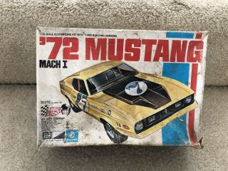 Rare Vintage Mpc 1972 72 Mustang Mach 1 Mostly Complete Junkyard Model Car Kit