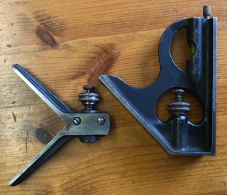 Vintage Moore & Wright Combination Square With Centre Finder