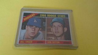1966 Don Sutton Topps Vintage Baseball Rookie Card (vg) $$