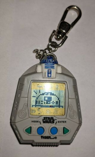 Vintage Star Wars 1997 R2d2 Giga Virtual Friend Pet Key Chain Tiger Electronics