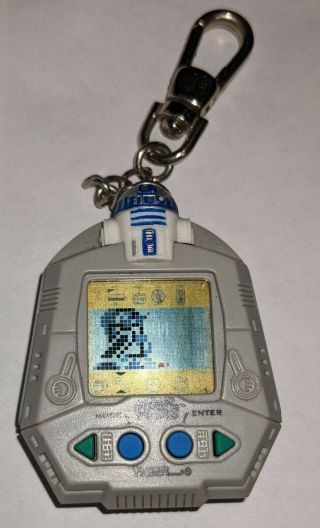 Vintage Star Wars 1997 R2D2 Giga Virtual Friend Pet Key Chain Tiger Electronics 2