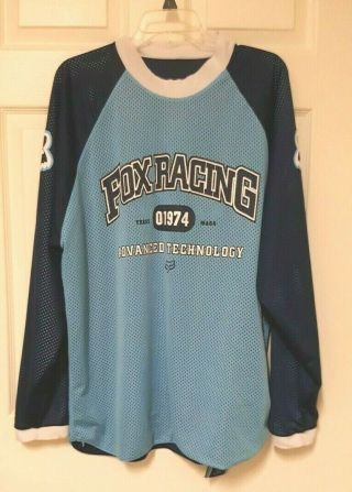 Fox Racing Reversible Mesh Dirt Bike Motorcross Jersey Shirt Vintage Size L/xl
