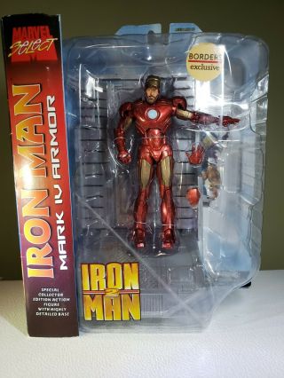 Marvel Select " Iron Man " Mark 4 Armor Action Figure (borders Exclusive)
