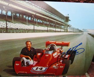 Vintage Aj Foyt Autographed 14 Gilmore Racing Team 8 X 10 Indy Photo