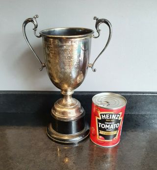 Large Vintage Silver Plated Sporting Trophy / Cup