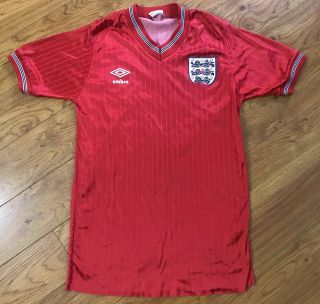 Vintage 1984/88 Umbro England Away Soccer Football Shirt Jersey 34/36