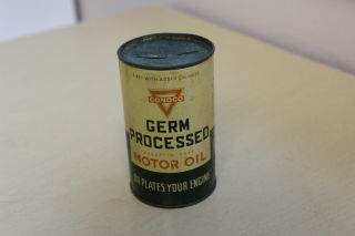 Vintage Conoco Germ Processed Motor Oil Tin Can Coin Bank