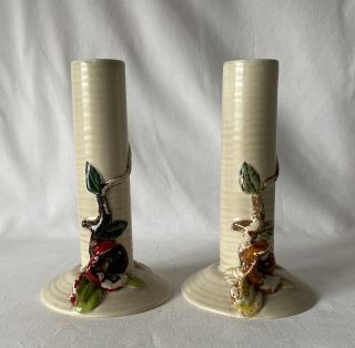 Vintage Pair Clarice Cliff 927 Spill Vases For Restoration Approx 18.  5cm Tall Ea