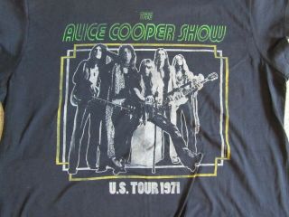 Alice Cooper Show T - Shirt Black Vintage For Men Size Xl Tapered Sleeves