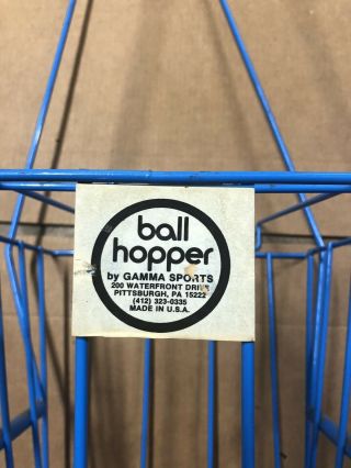 Vintage Gemma Tennis Ball Hopper Basket Blue