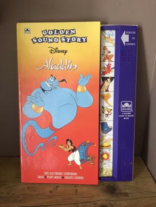 Vintage 1992 Golden Sound Story Disney Aladdin Electronic Storybook Talk