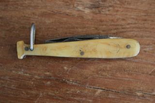 Vintage Boston Baseball Bat Shaped Folding Pocket Knife Red Sox - Broken Tip