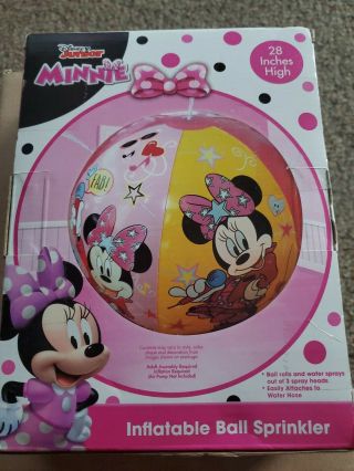 Disney Junior Minnie Mouse Inflatable Ball Sprinkler 28”