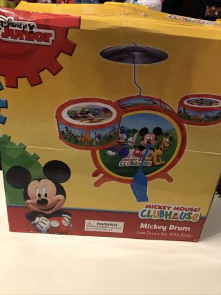 Disney Junior Mickey Mouse Clubhouse Mickey Jazz Drum Set With Stool